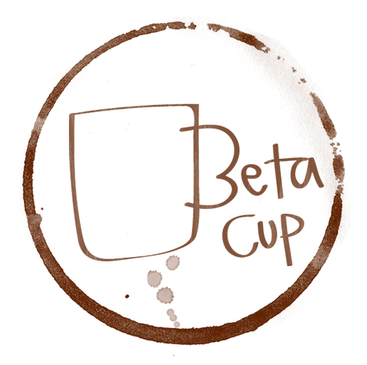 Beta Cup entry mark — coffee-ring graphic used on the submission