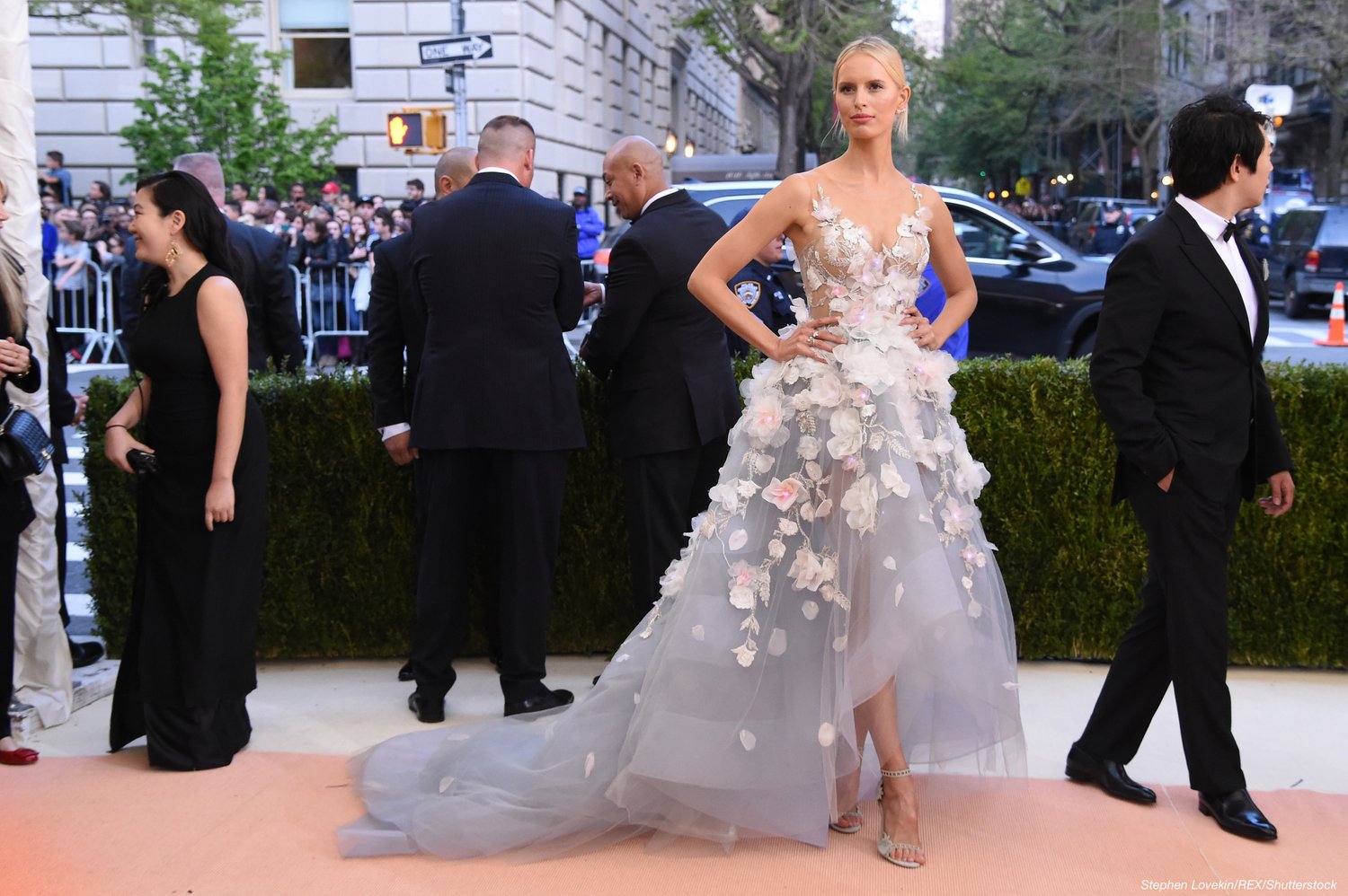 Karolina Kurkova wearing the IBM Watson Cognitive Dress at the 2016 Met Gala